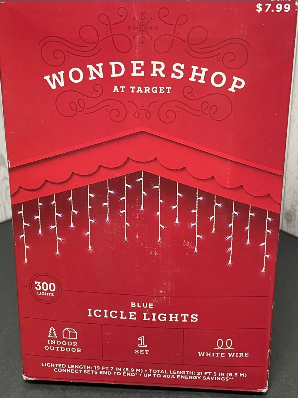 Wondershop Blue Icicle Lights